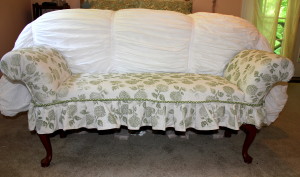 Hand-Stamped Bench Slipcover