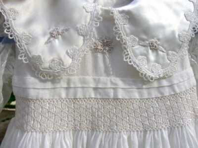 Hand-Smocked Brazilian Embroidered Blessing Gown