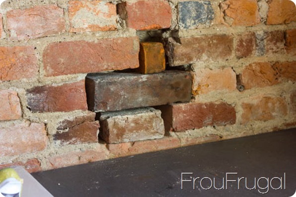Dry Fitting Bricks into Brick Wall
