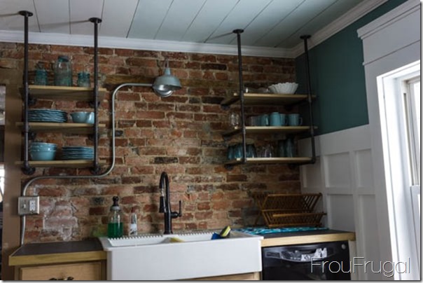 Kitchen Progress - Industrial Shelves