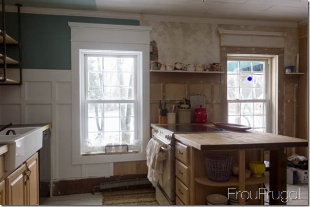 Kitchen Progress - Window Wall Dec 2013