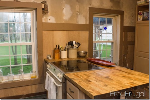Kitchen Progress - Window Wall with Board and Batten