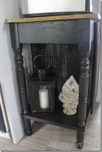 Built In Garbage Can From Rescued Table