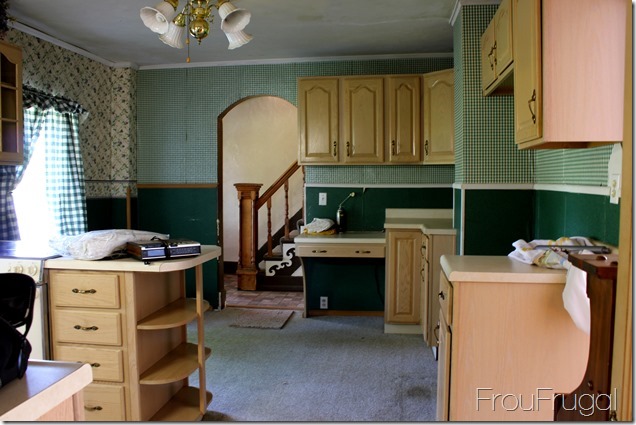 Kitchen Before - Stair Wall