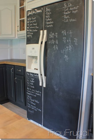 Kitchen Remodel - DIY Chalkboard Fridge